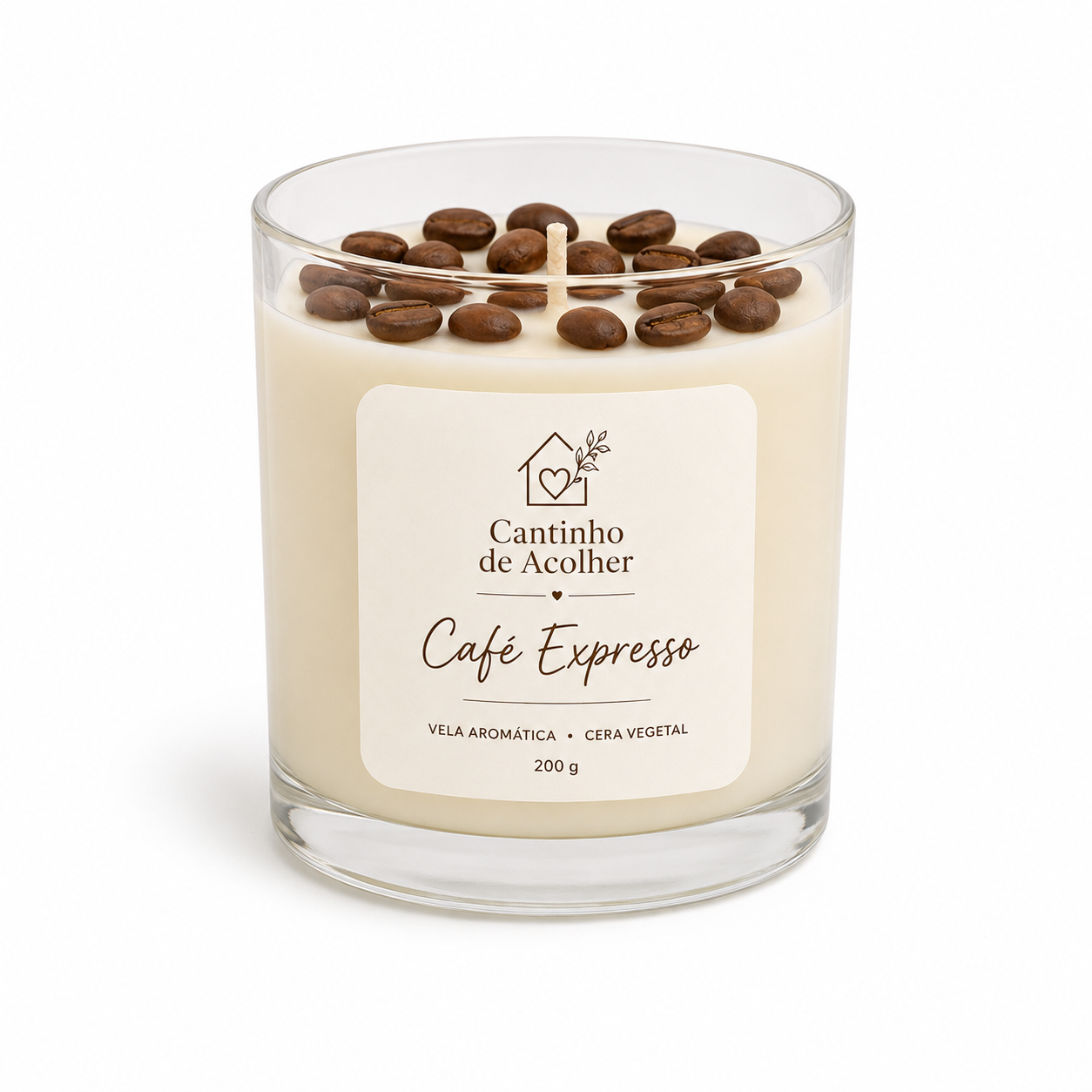 Vela Aromática Café Expresso 200g Cantinho de Acolher - Criandê