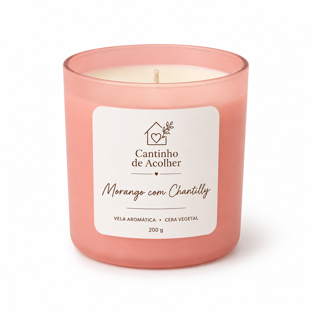 Vela Aromática Morango com Chantilly 200g Cantinho de Acolher - Criandê