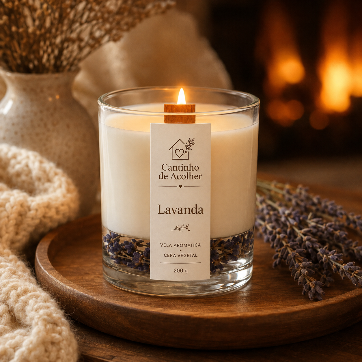 Vela Aromática em Gel Lavanda 200g Cantinho de Acolher - Criandê