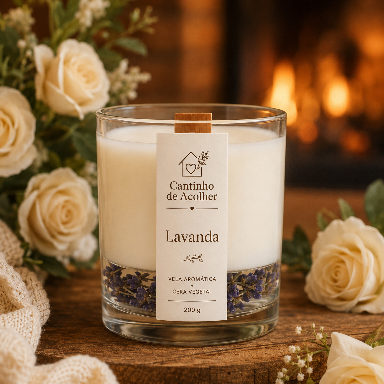 Vela Aromática em Gel Lavanda 200g Cantinho de Acolher - Criandê