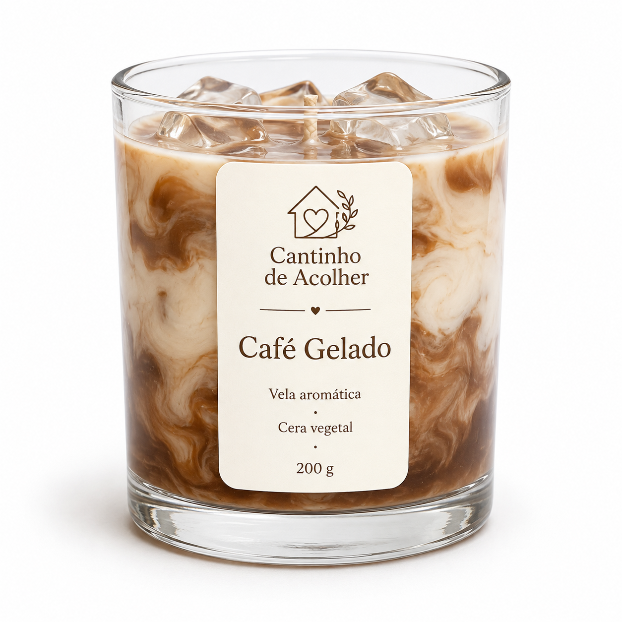 Vela Aromática em Gel Café Gelado 200g Cantinho de Acolher - Criandê