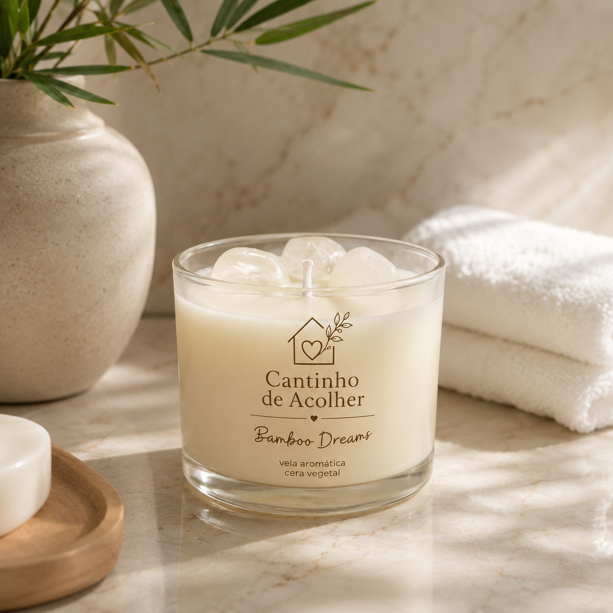 Vela Aromática Bamboo Dreams 120g Cantinho de Acolher - Criandê