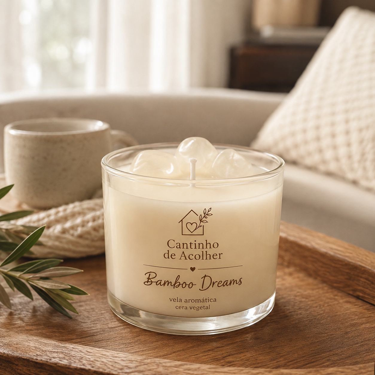 Vela Aromática Bamboo Dreams 120g Cantinho de Acolher - Criandê