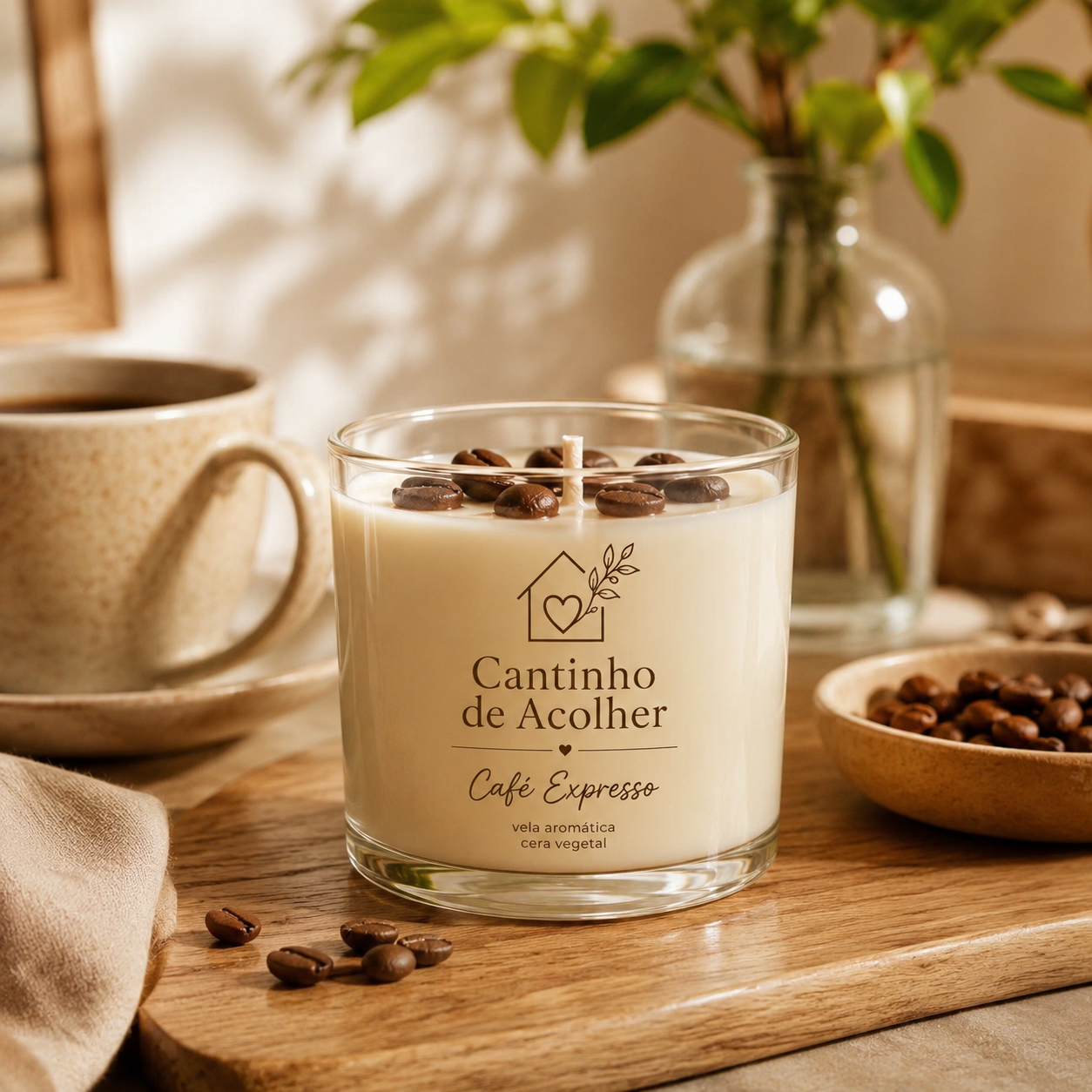 Vela Aromática Café Expresso 120g Cantinho de Acolher - Criandê