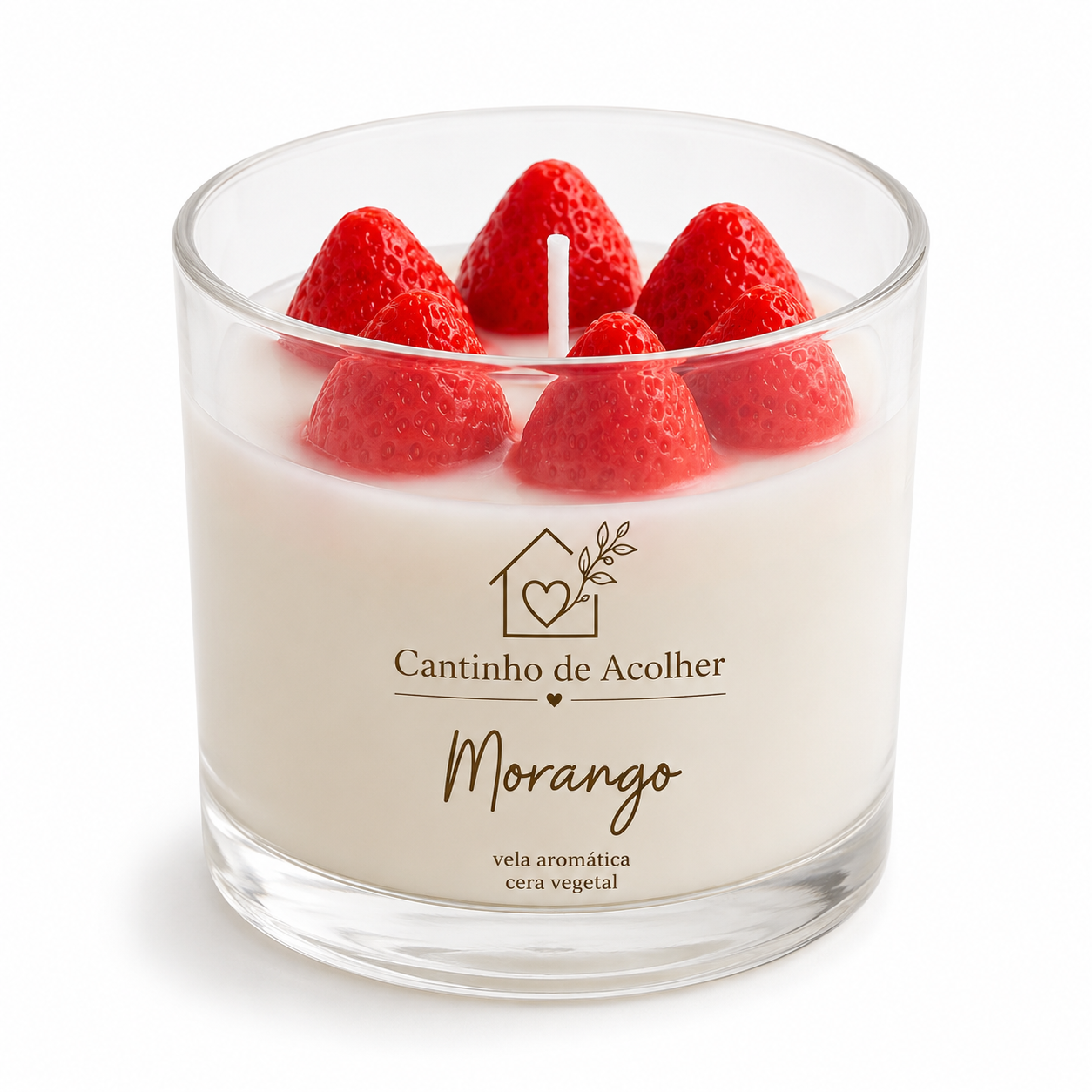 Vela Aromática Morango com Chantilly 120g Cantinho de Acolher - Criandê