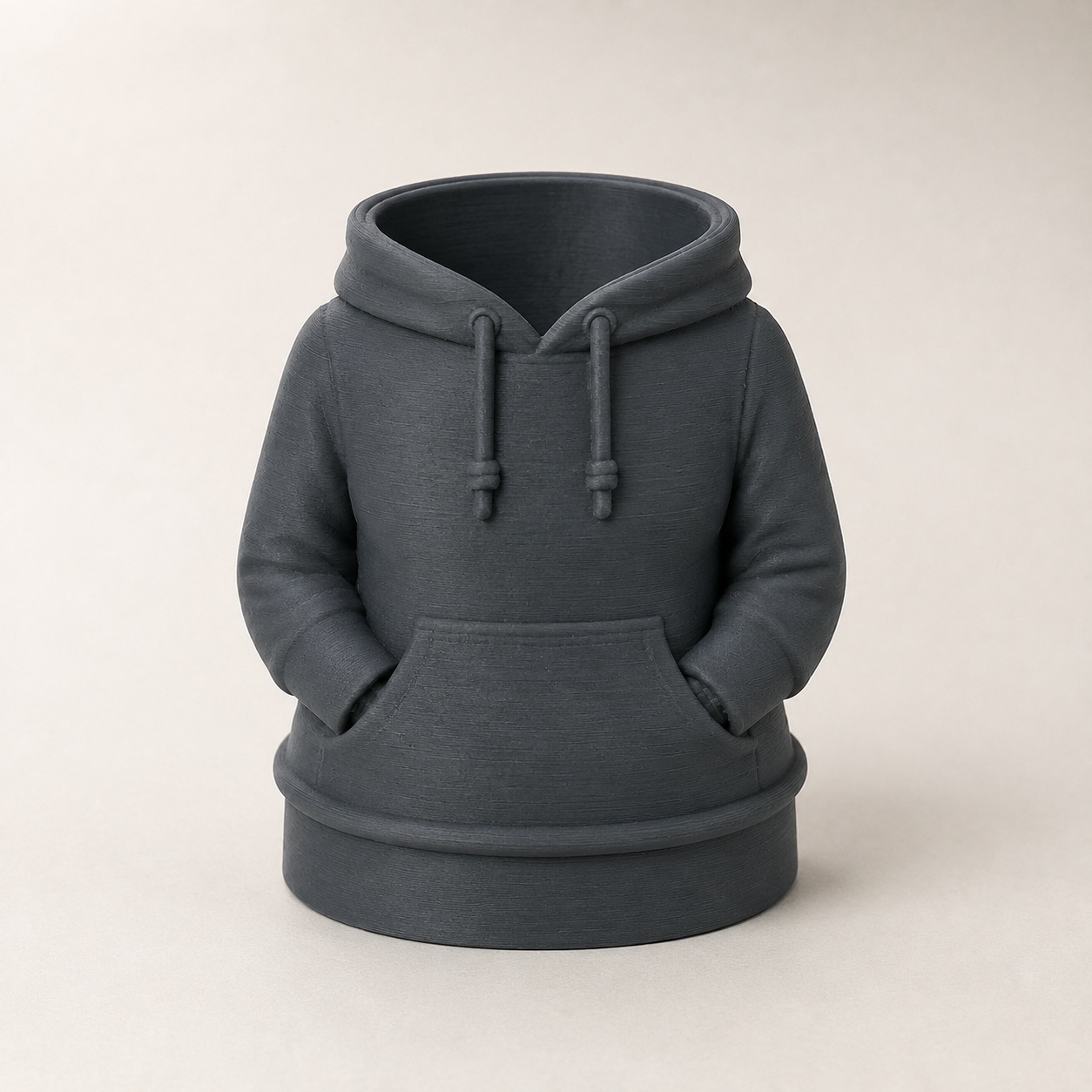 Porta-Canetas Moletom Feminino Criandê Cinza
