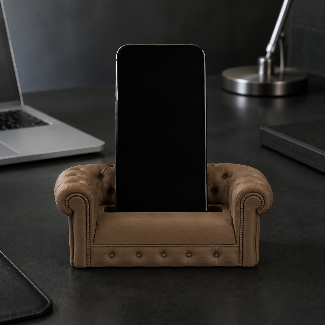 Suporte de Celular Sofá Chesterfield Criandê Wood