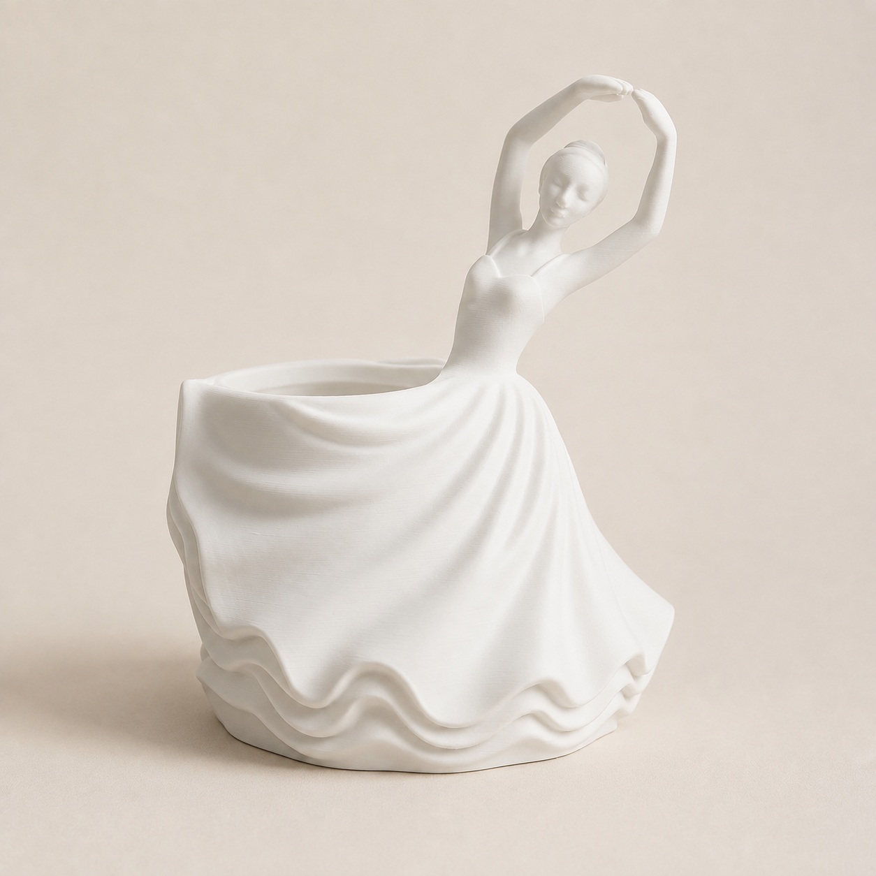 Porta-Canetas Bailarina Clássica Criandê Branco