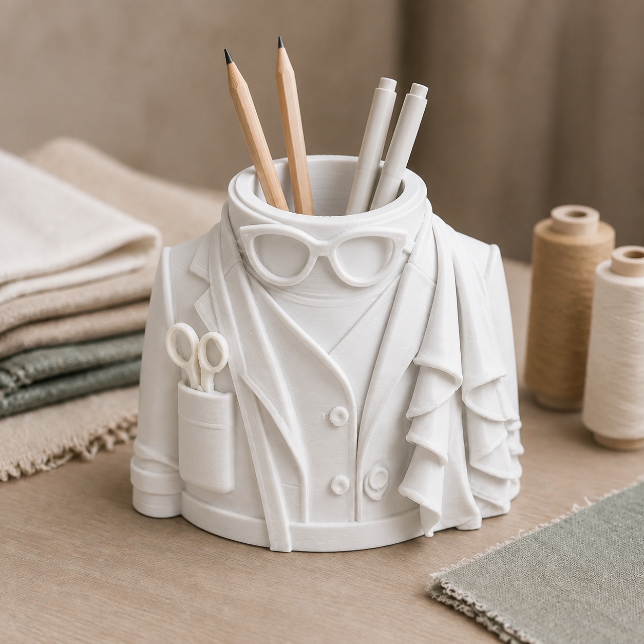 Porta-Canetas Alfaiate Criandê Branco