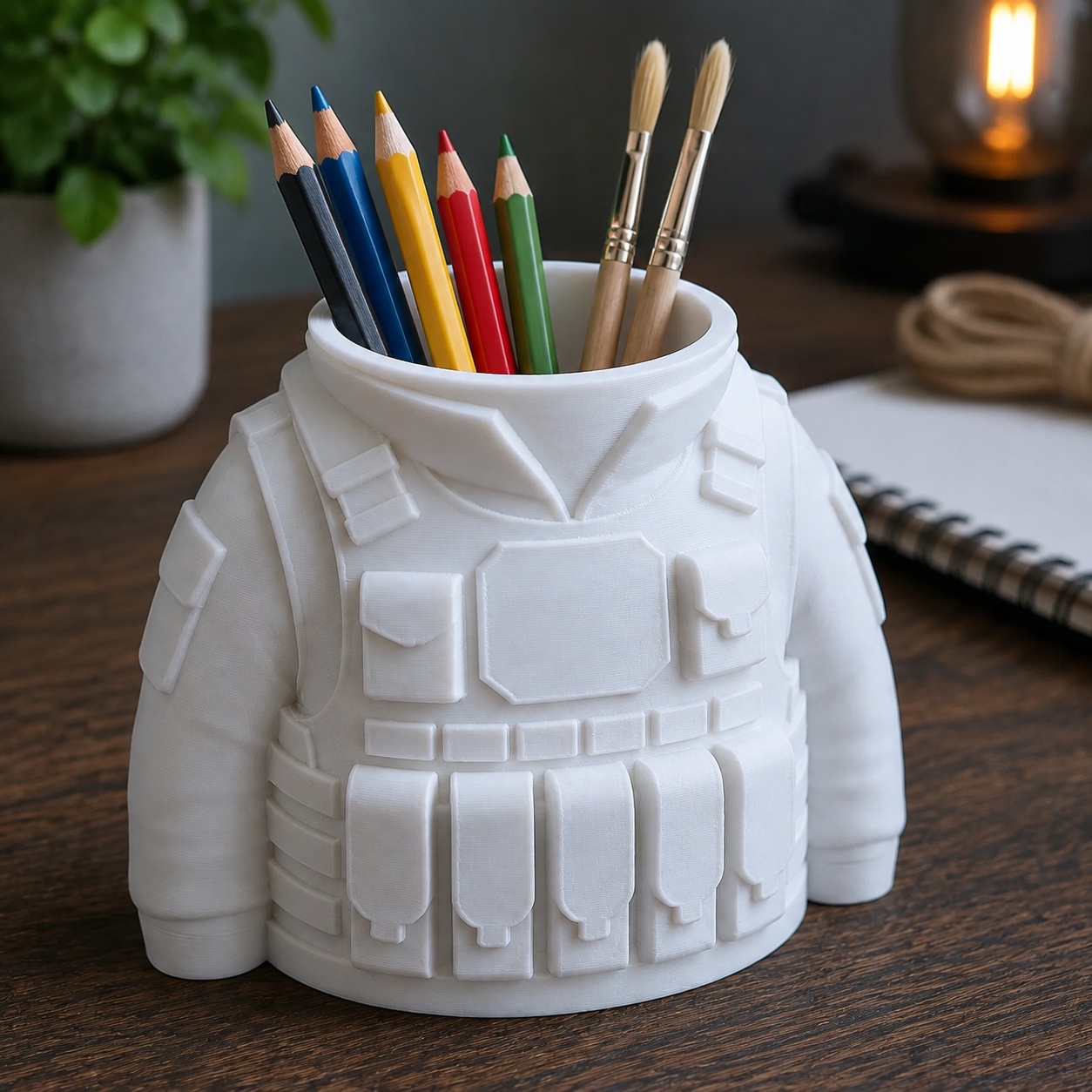 Porta-Canetas Colete Tático Militar Criandê Branco