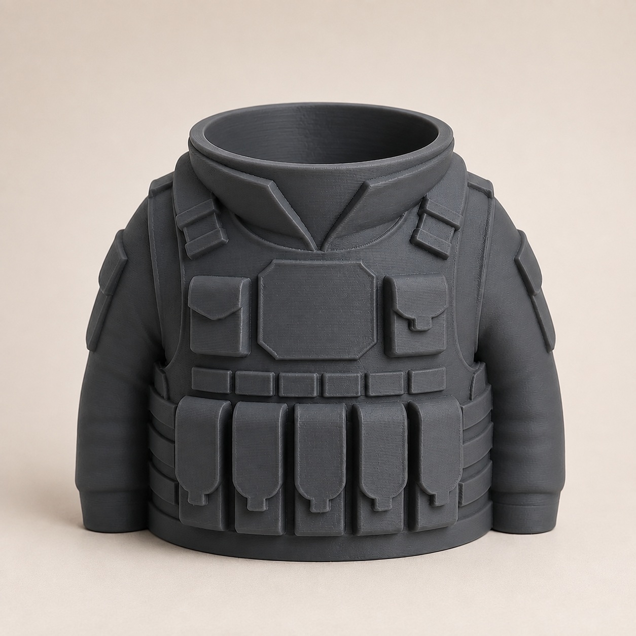 Porta-Canetas Colete Tático Militar Criandê Cinza