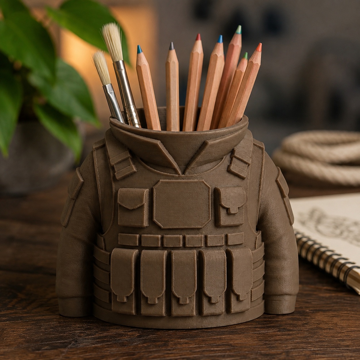 Porta-Canetas Colete Tático Militar Criandê Wood