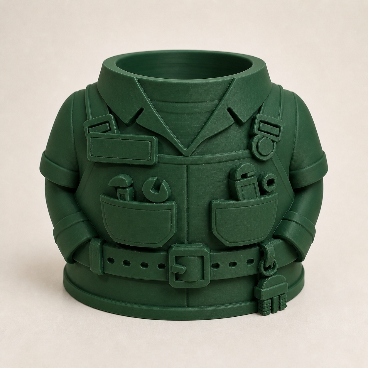 Porta-Canetas Uniforme de Encanador Criandê Verde
