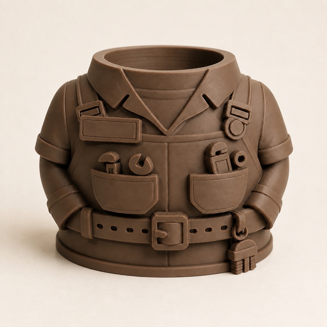 Porta-Canetas Uniforme de Encanador Criandê Wood