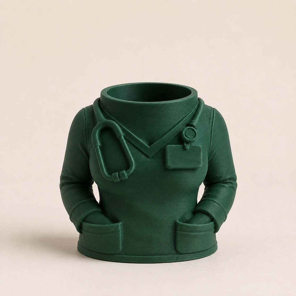 Porta-Canetas Jaleco de Médico Criandê Verde