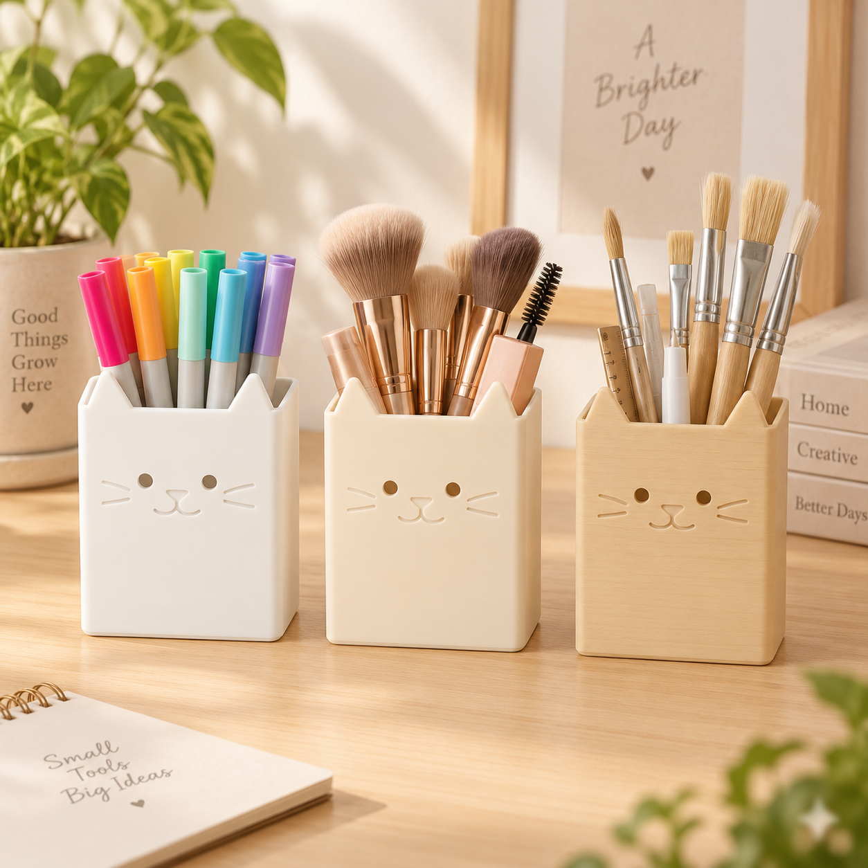 Porta-Objetos Multiuso Gatinho Organizador Decorativo Criandê