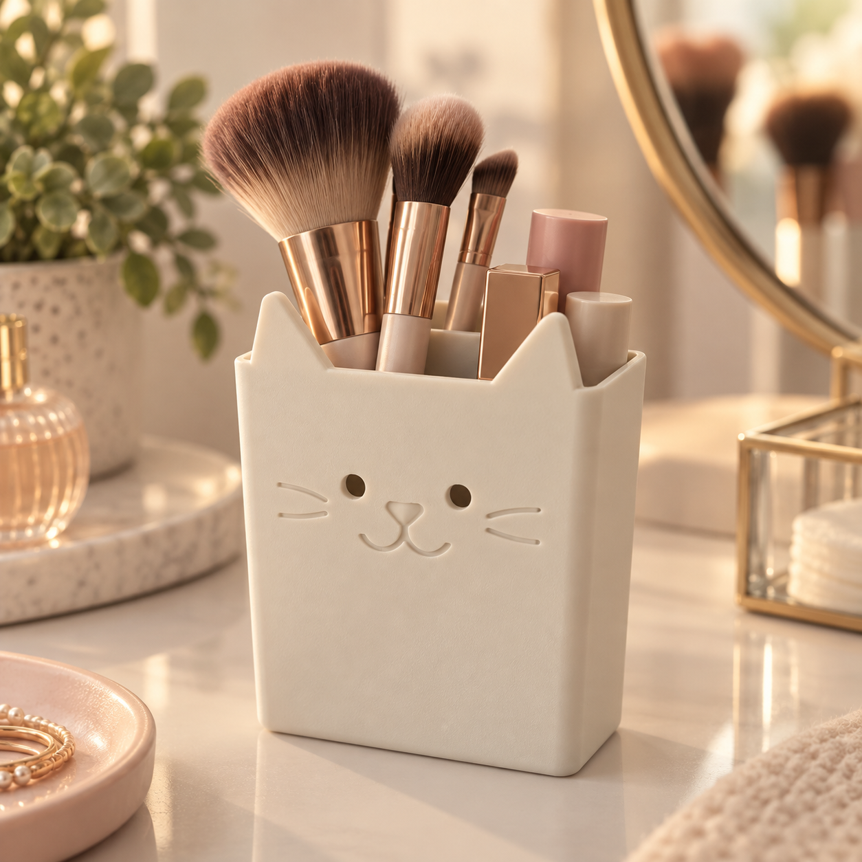 Porta-Objetos Multiuso Gatinho Organizador Decorativo Criandê