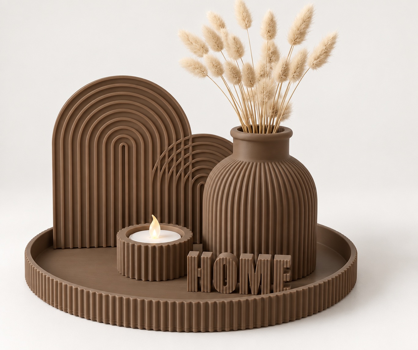 Kit decorativo Home Completo Criandê Wood 5 pcs