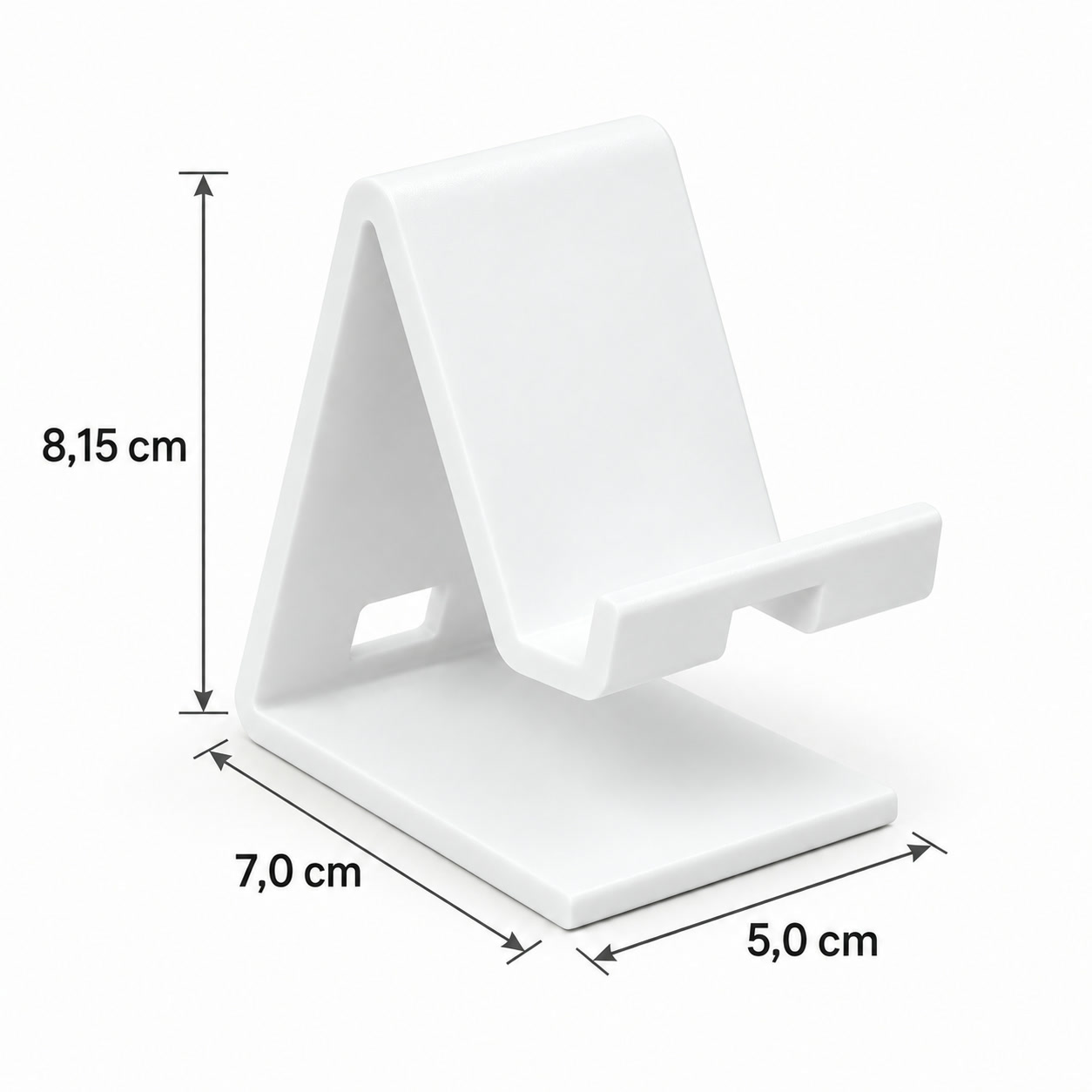 Suporte para Celular com Passagem para Cabo Criandê Branco