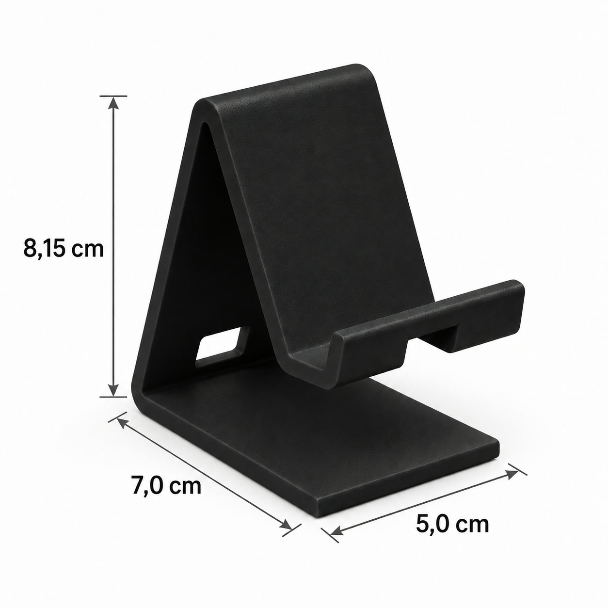 Suporte para Celular com Passagem para Cabo Criandê Preto