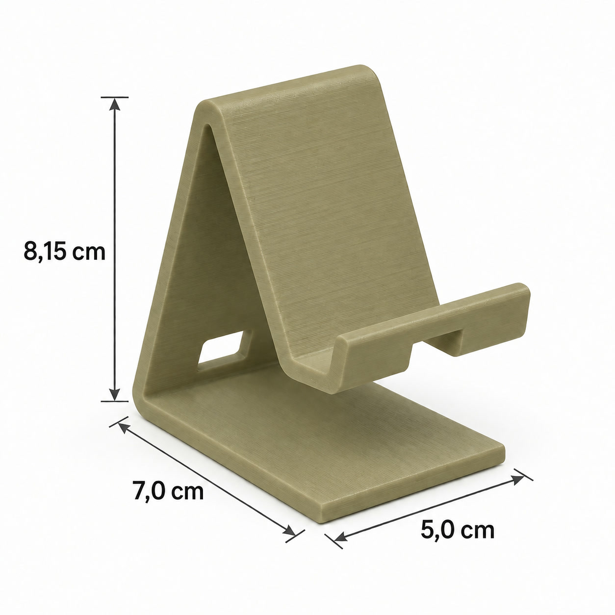 Suporte para Celular com Passagem para Cabo Criandê Wood Gold