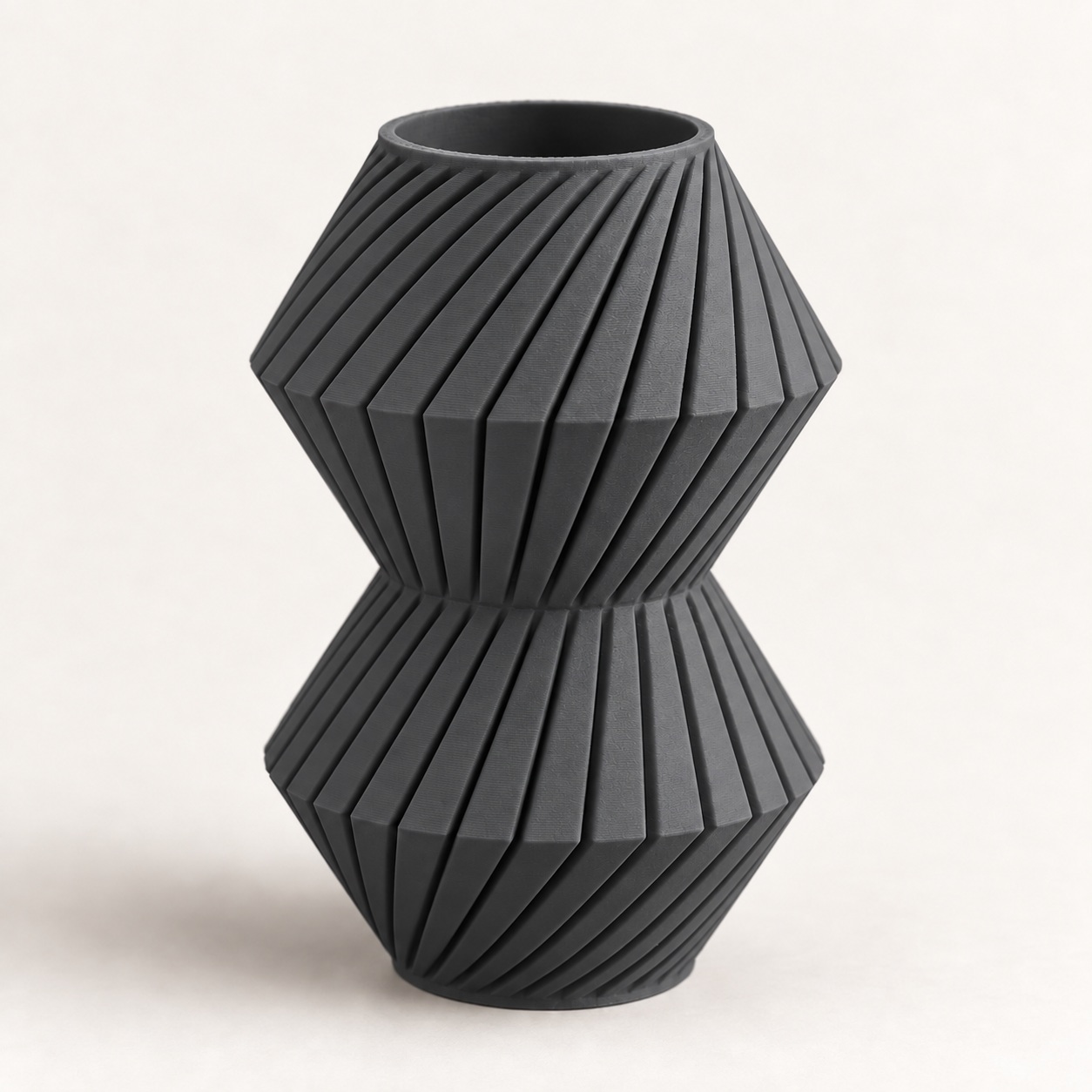 Vaso Roby Torcido Criandê Cinza