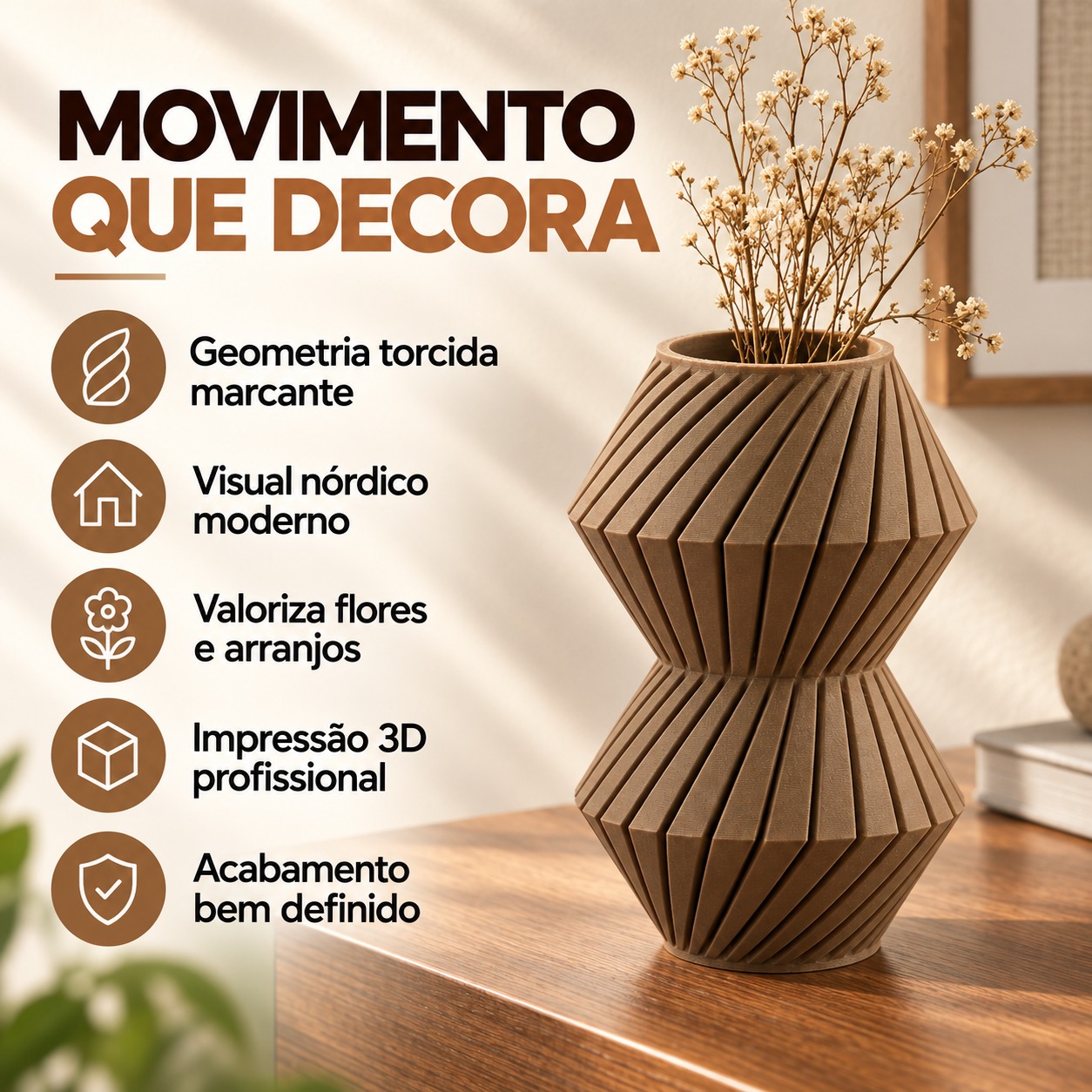 Vaso Roby Torcido Criandê Wood