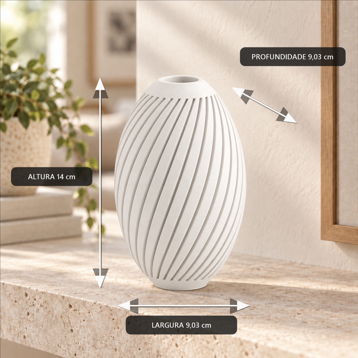 Vaso Karen Nórdico Criandê Branco