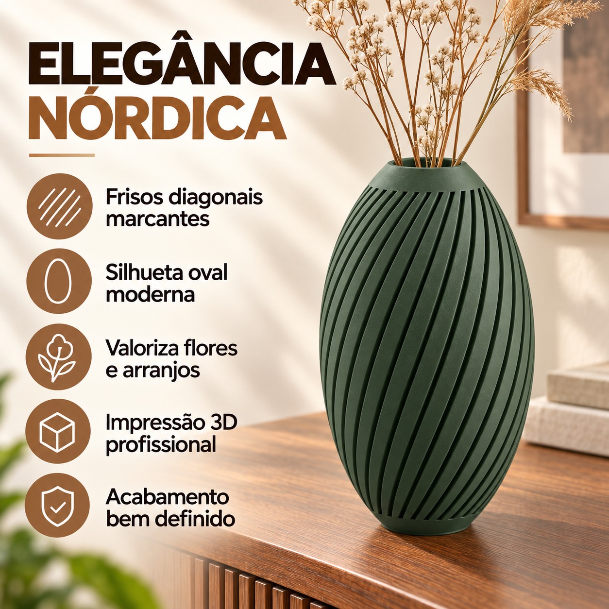 Vaso Karen Nórdico Criandê Verde