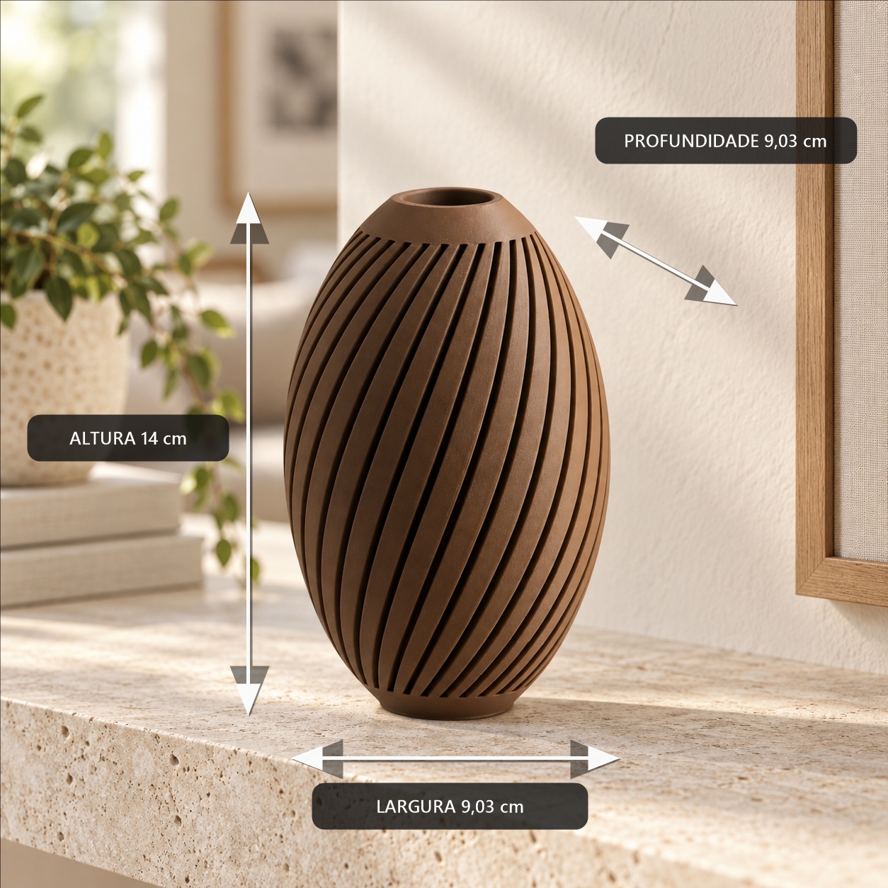 Vaso Karen Nórdico Criandê Wood