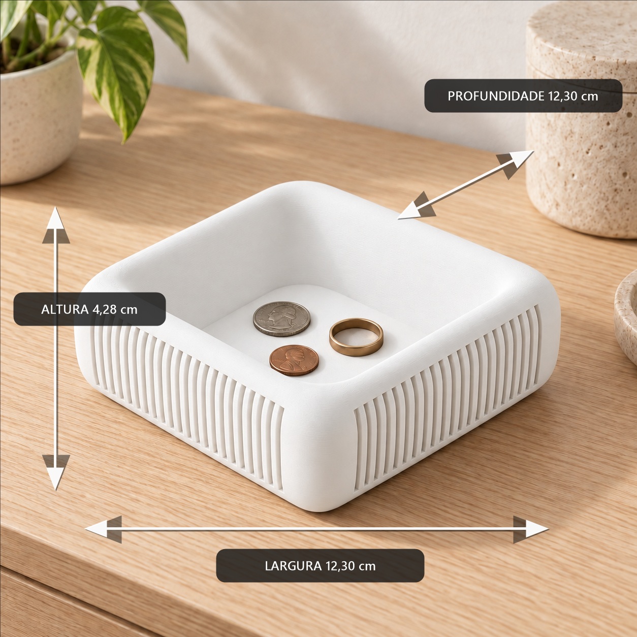 Bandeja Japandi Binny Criandê Branco