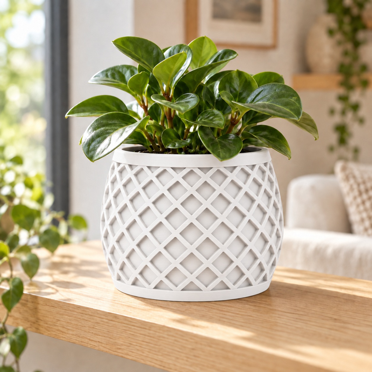 Vaso X Planter Geométrico Criandê Branco