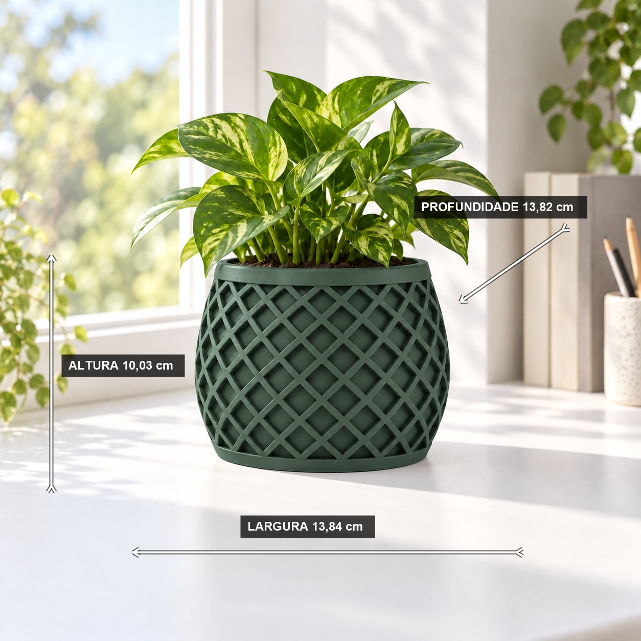 Vaso X Planter Geométrico Criandê Verde