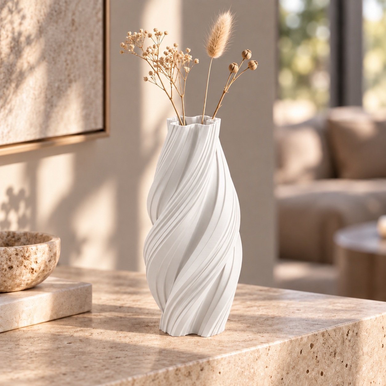 Vaso Espiral Margaret Criandê Branco