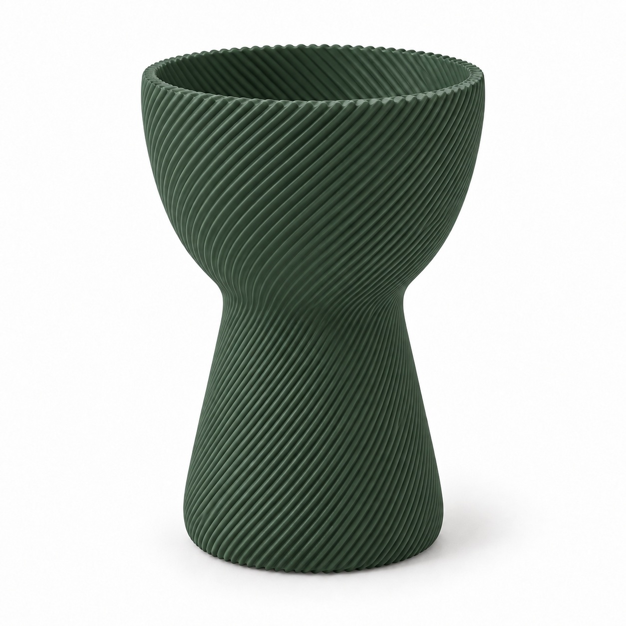 Vaso Ampulheta Espiral Criandê Verde