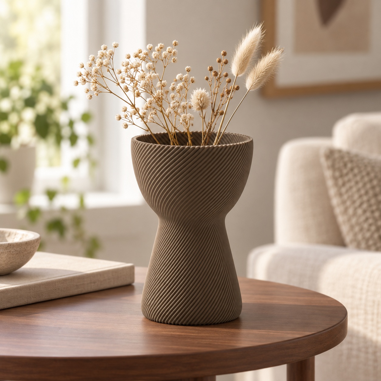 Vaso Ampulheta Espiral Criandê Wood