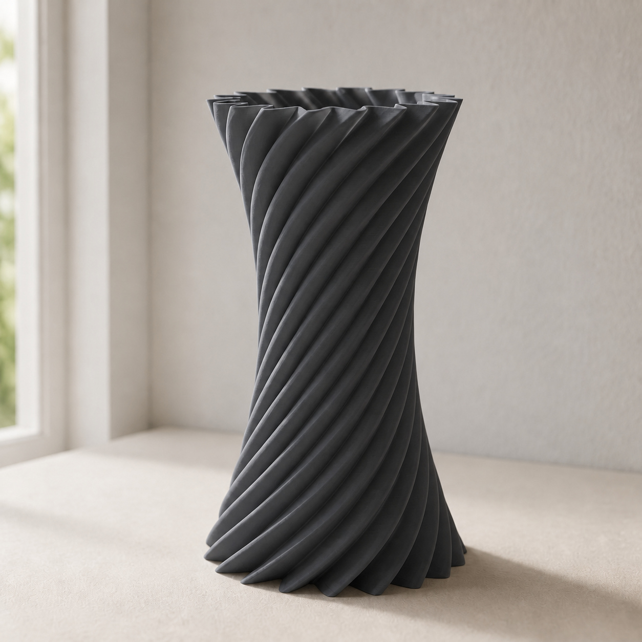 Vaso Espiral Martina Criandê Cinza
