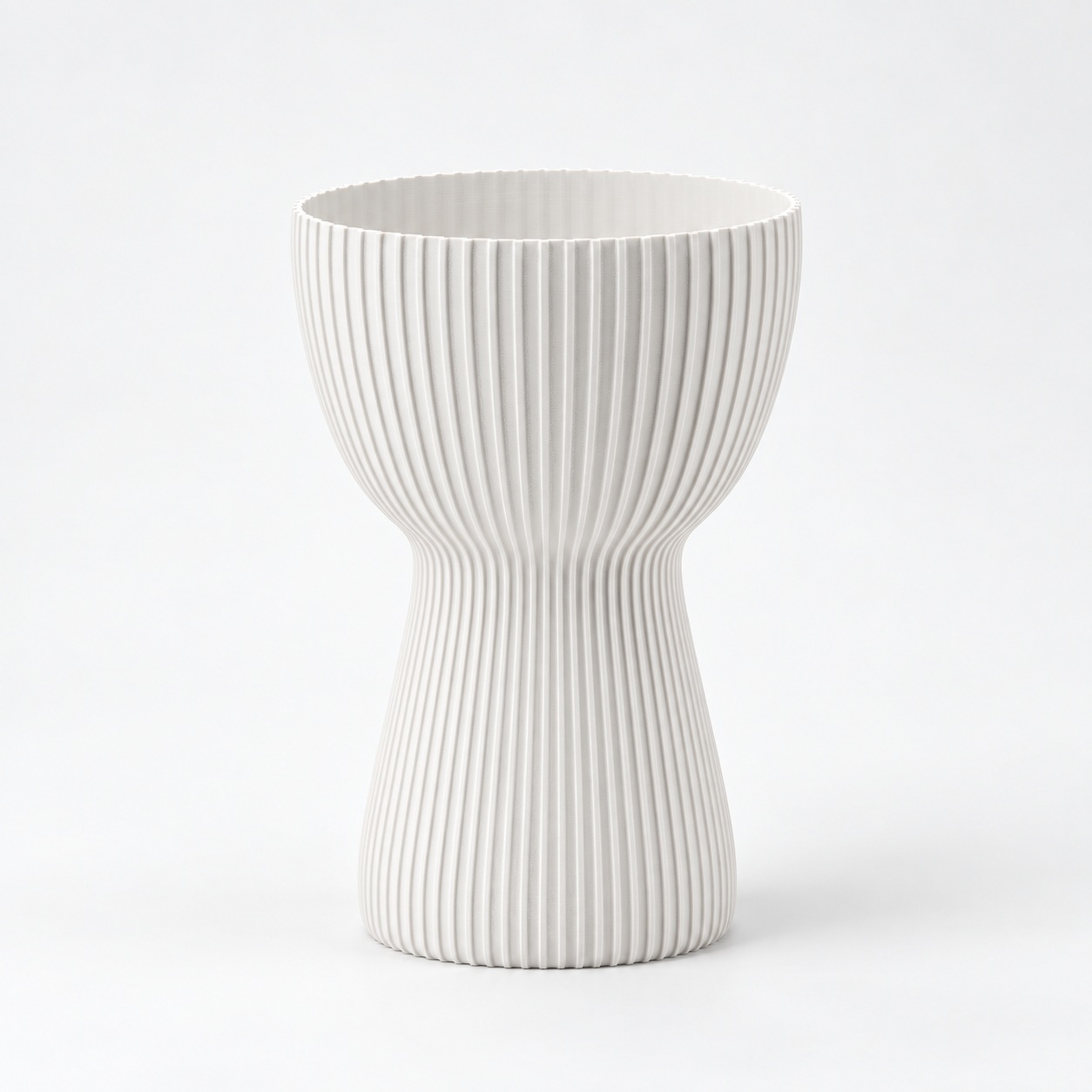 Vaso Copo Canelado Japandi Criandê Branco