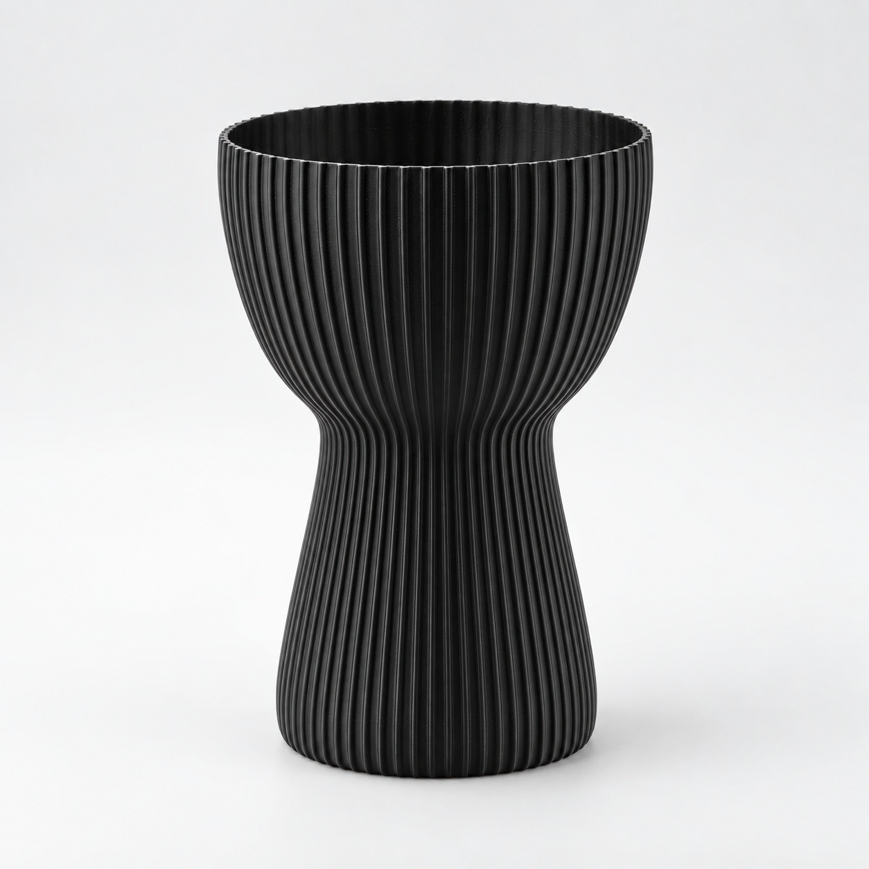 Vaso Copo Canelado Japandi Criandê Preto