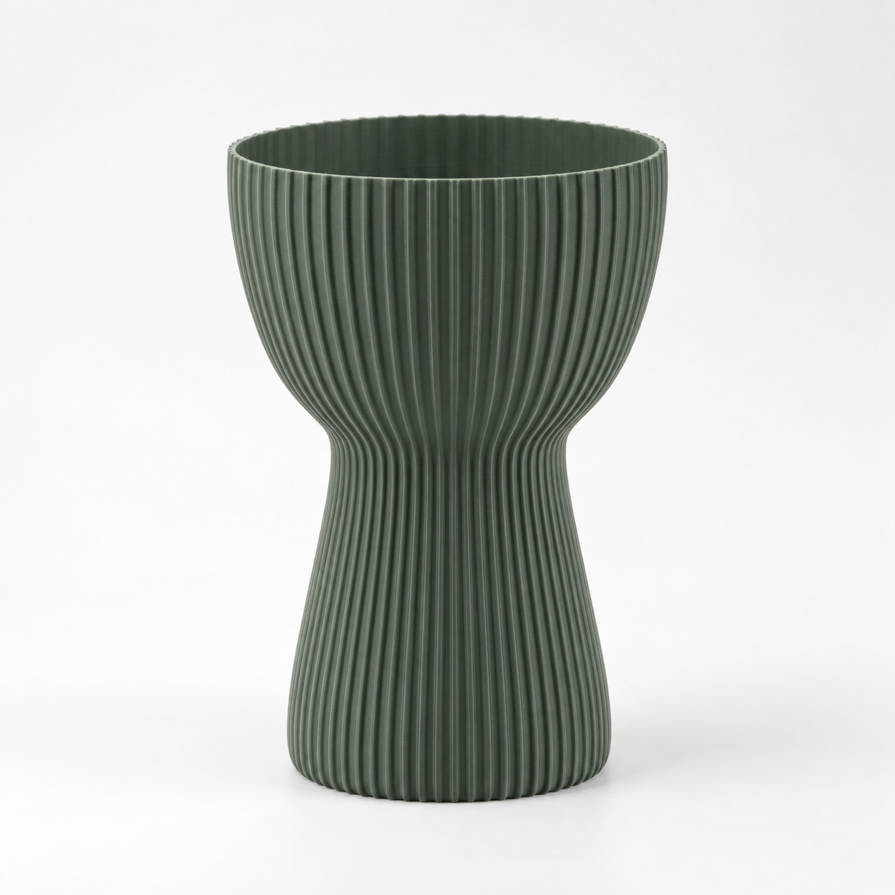 Vaso Copo Canelado Japandi Criandê Verde
