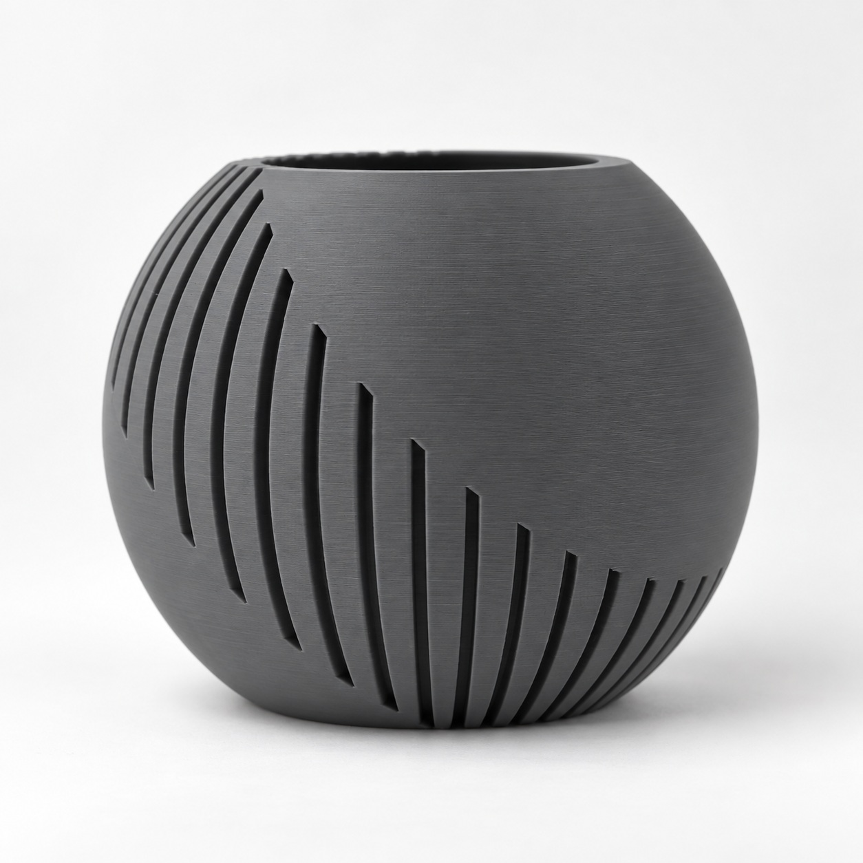 Vaso Japandi Esfera Criandê Cinza