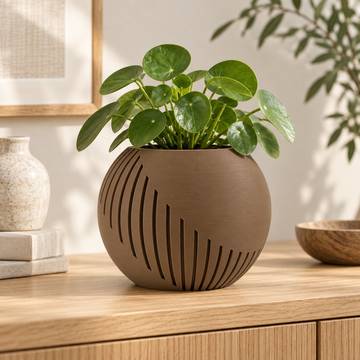 Vaso Japandi Esfera Criandê Wood
