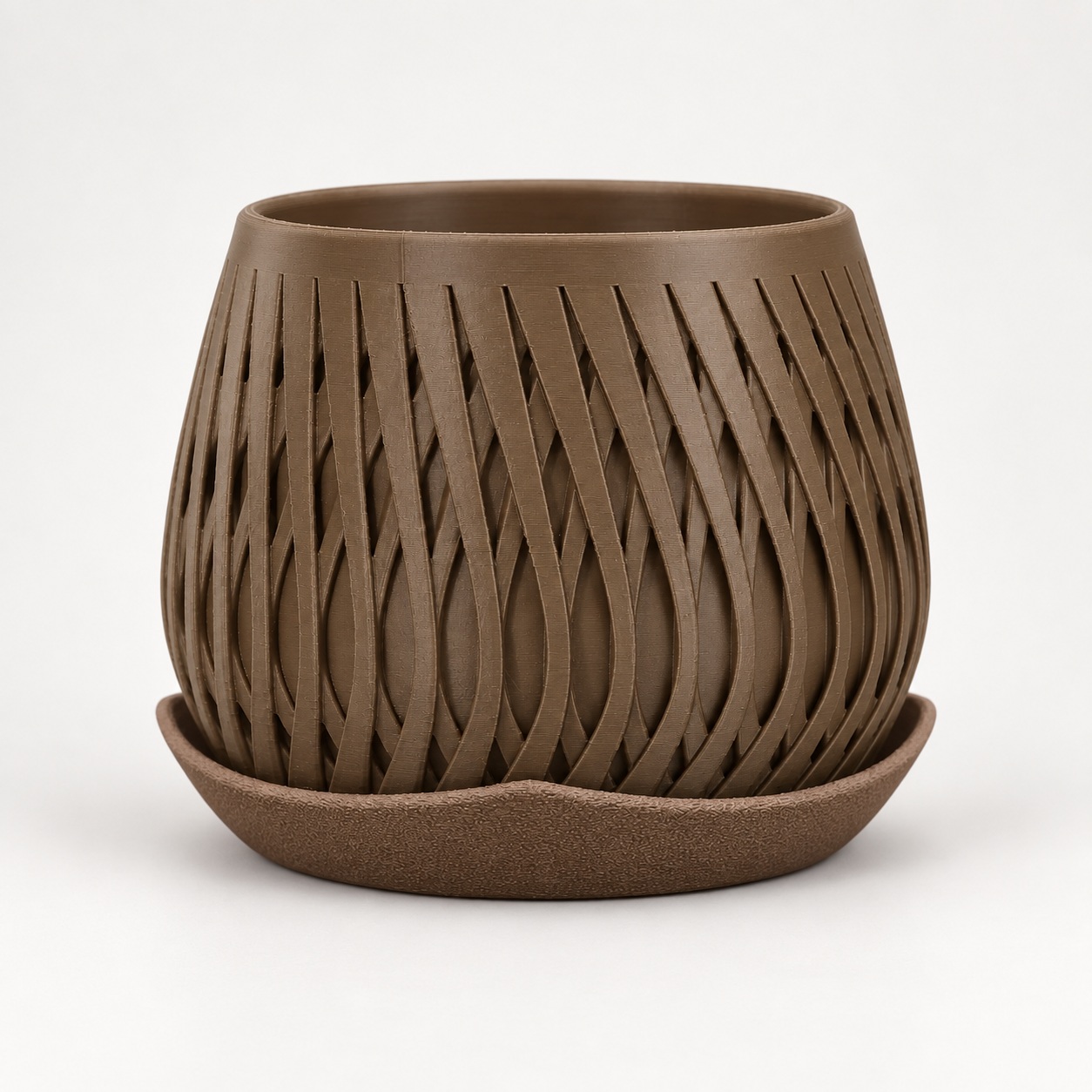 Vaso Trançado Ludovica com Prato Criandê Wood