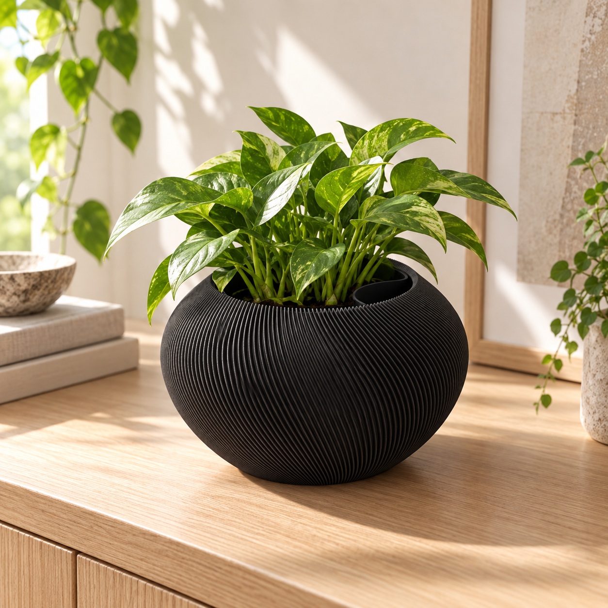 Vaso Grimalda com Inserto Criandê Preto