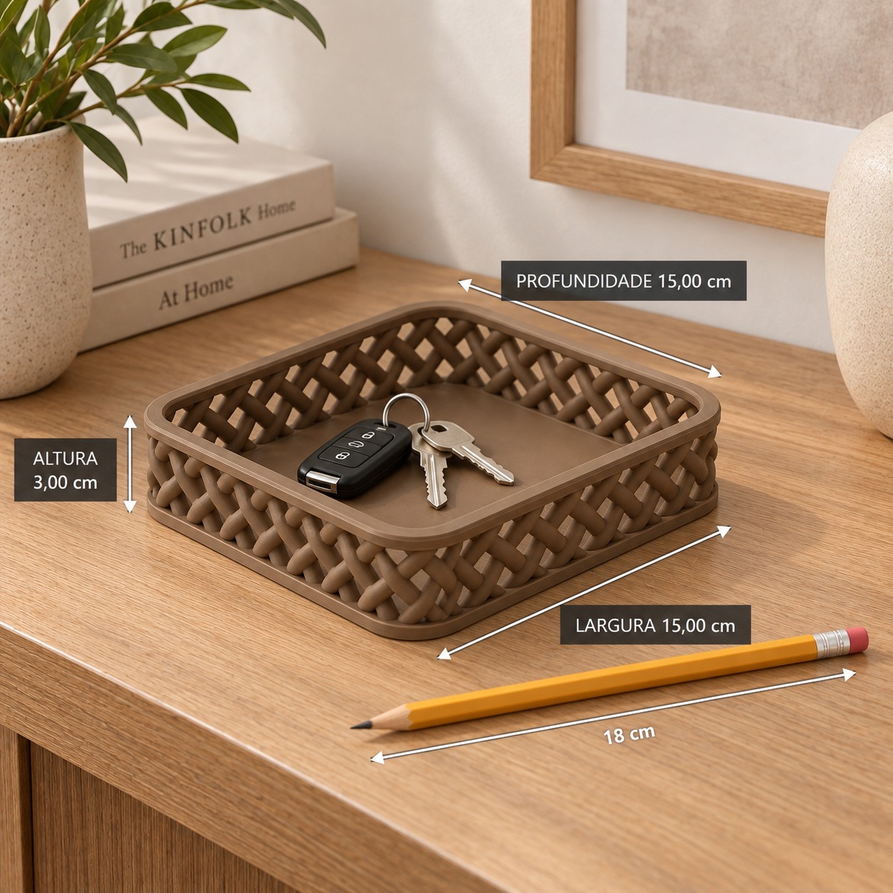 Bandeja Organizadora Trançada Criandê Wood
