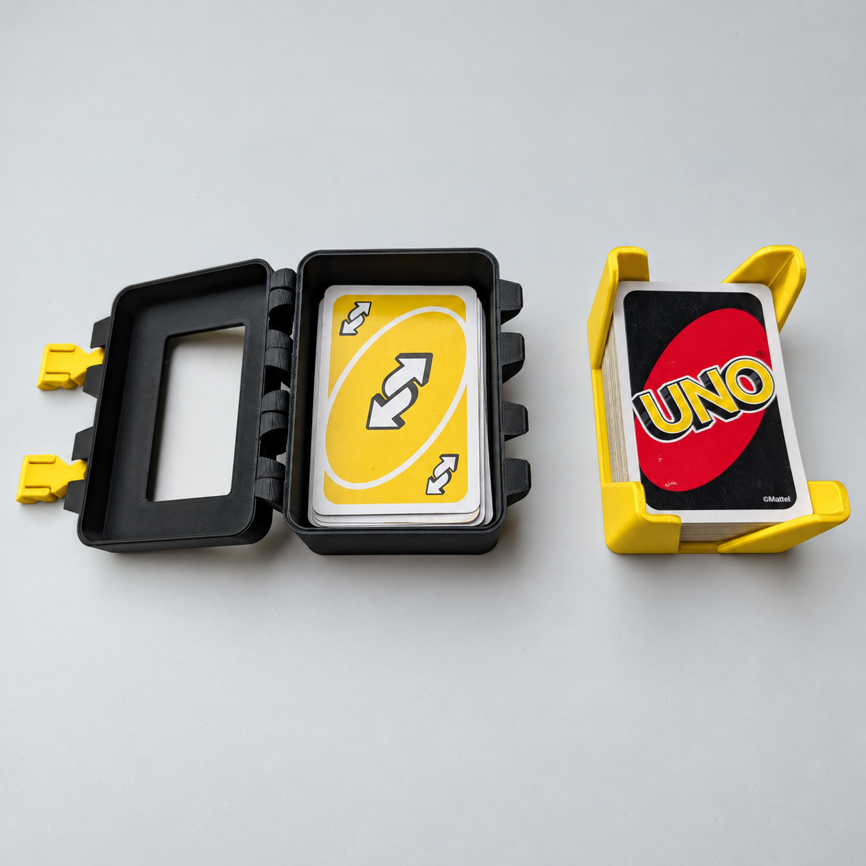 Porta Cartas para UNO com Janela Criandê - Preto e Amarelo