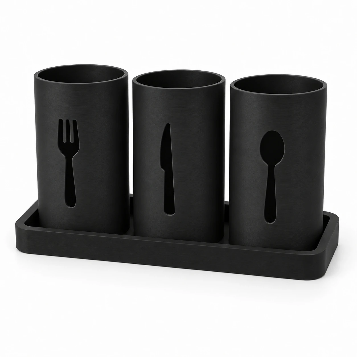 Suporte Moderno para Talheres de Mesa Criandê Preto