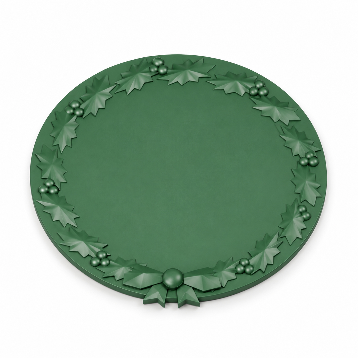 Porta-Copos Guirlanda de Natal Criandê - Apoio 7 cm Verde