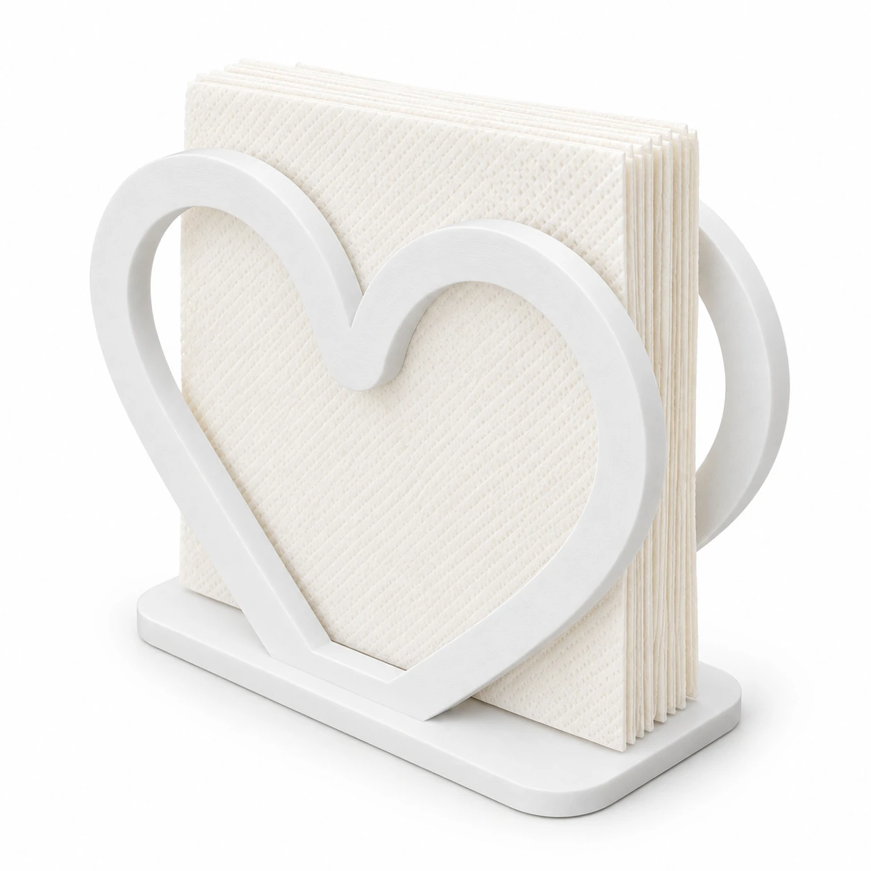 Porta-Guardanapo Coração Criandê Branco