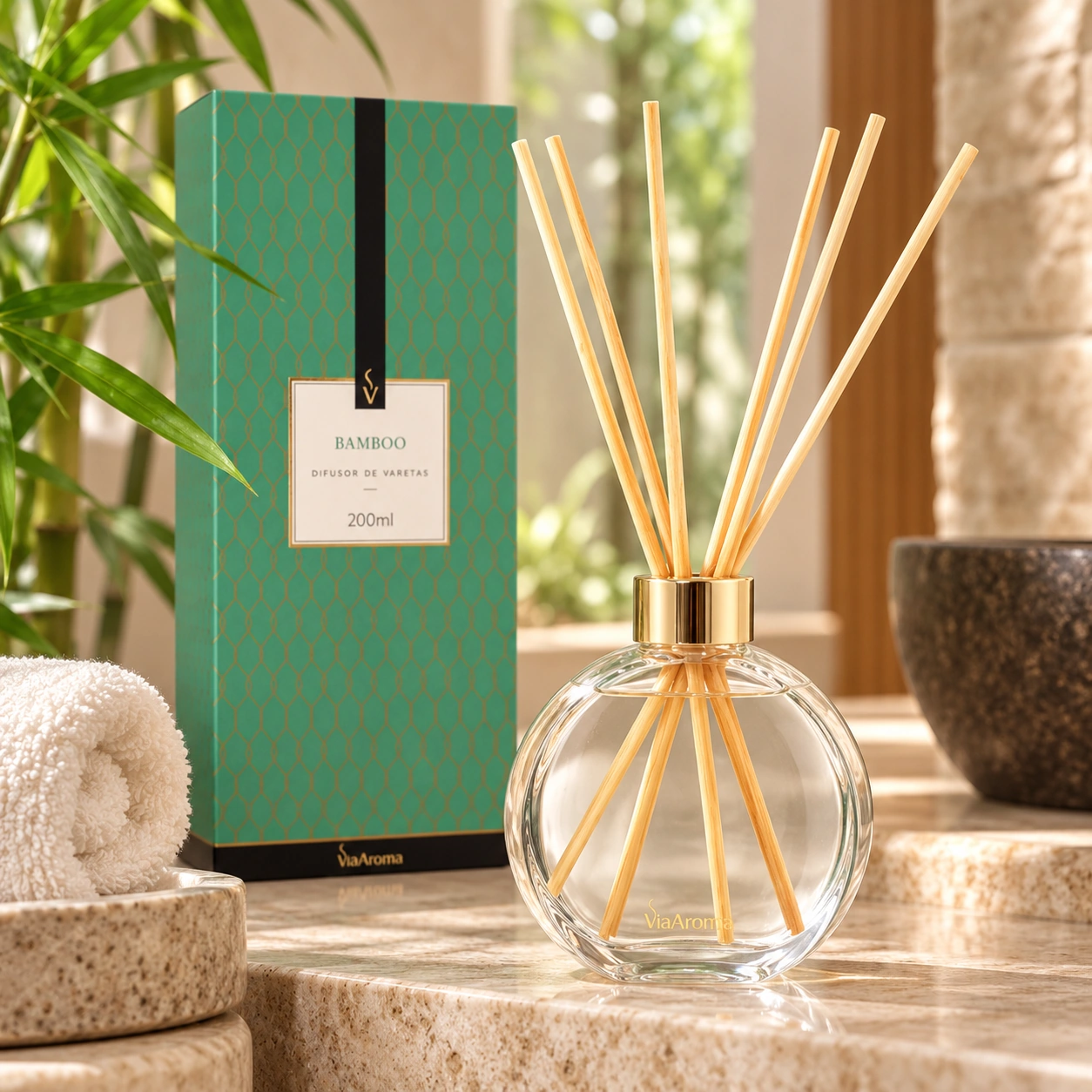 Difusor de Varetas Via Aroma Bamboo 200 ml